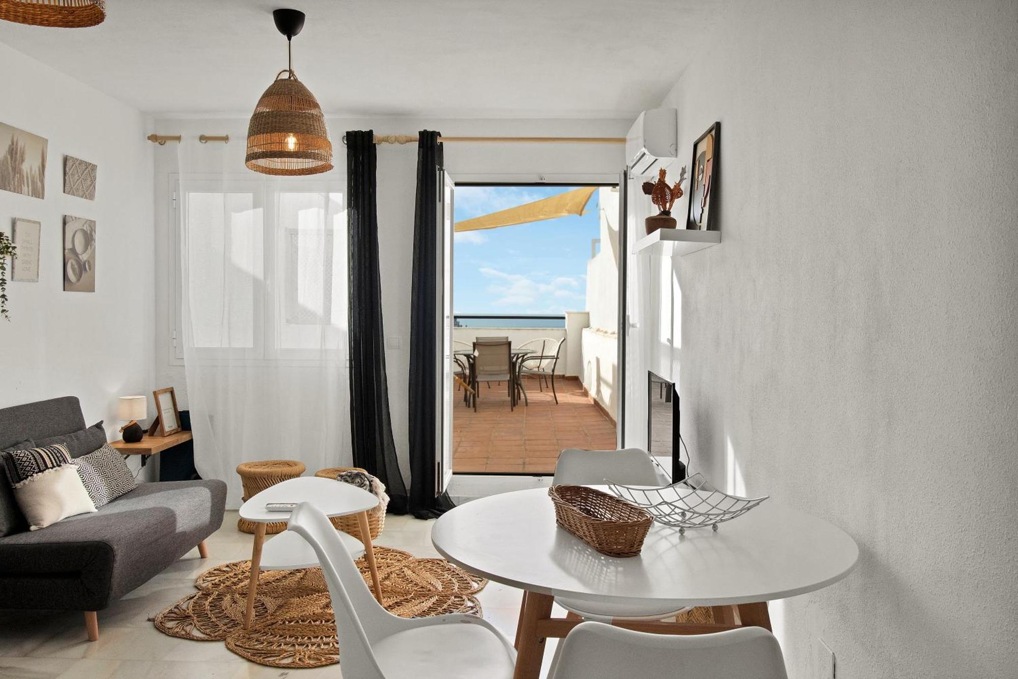 Ferienwohnung Duplex Estilo Boho Con Increible Terraza Y Vistas Al Mar En Estepona - Las Abejeras 609 Exterior foto